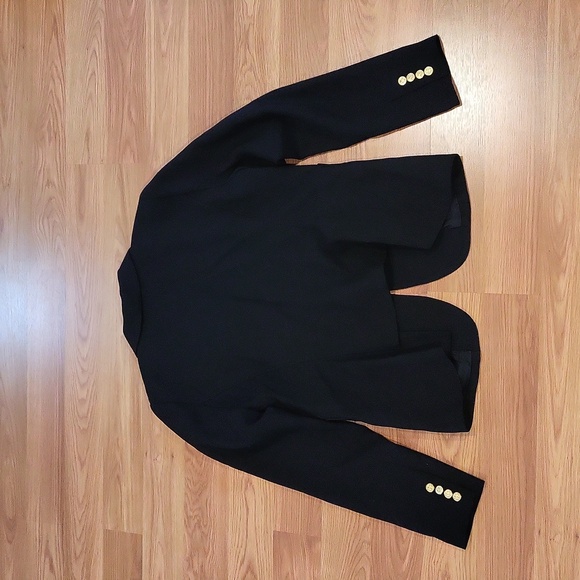 NWOT Smythe Black Classic Dutchess Single Breasted Wool Blazer Size 16 - Picture 8 of 12